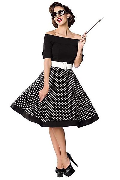 BELSIRA A-Linien-Kleid Schulterfreies Retro Rockabilly 50er Jahre Pin up Vi günstig online kaufen