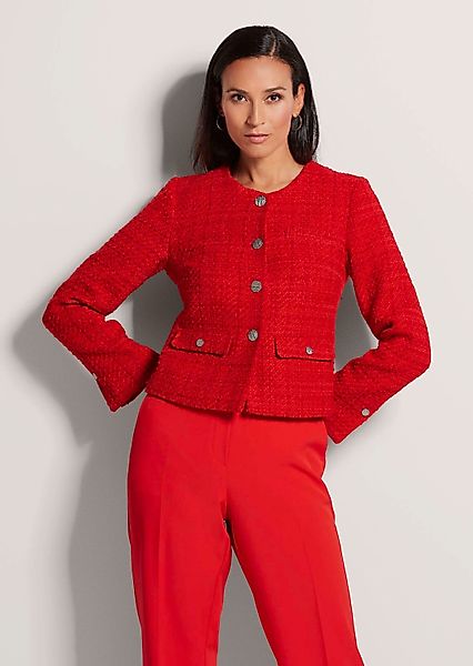 MADELEINE Kurzblazer Eleganter Tweed-Kurzblazer mit Metallknöpfen günstig online kaufen