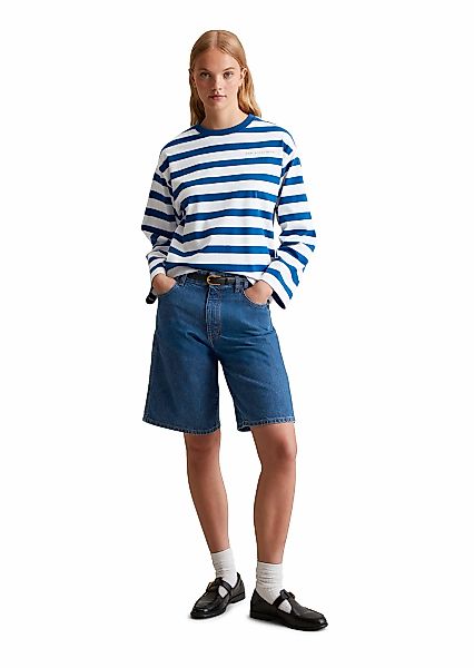 Marc OPolo DENIM Langarmshirt, geringelt, oversized, Bio-Baumwolle günstig online kaufen
