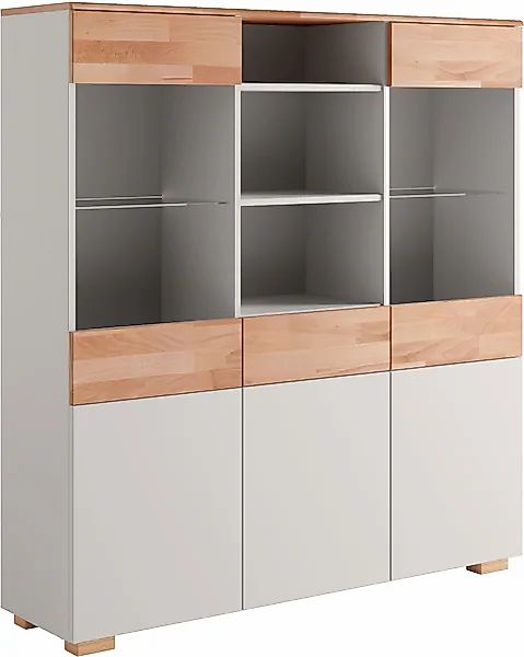 OTTO home Highboard "Citra teilmassiv" Höhe 145cm, moderne grifflose Optik günstig online kaufen