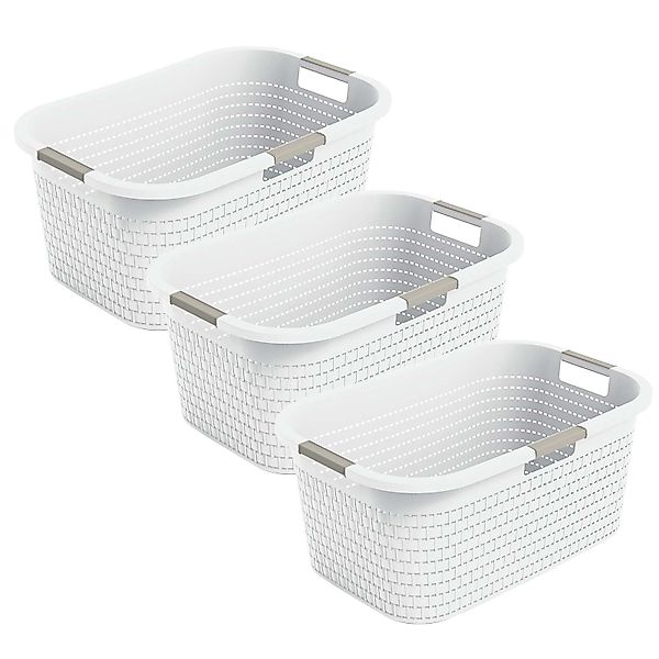 ROTHO Wäschekorb 3er-Set Wäschebox 40L COUNTRY, günstig online kaufen
