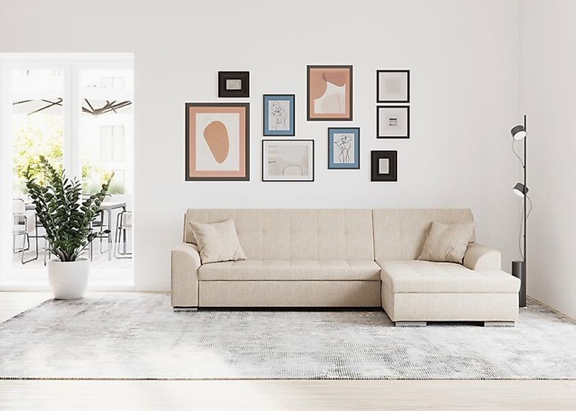DOMO collection Ecksofa »Treviso viele Bezüge, auch in Cord, L-Form, B/T/H: günstig online kaufen
