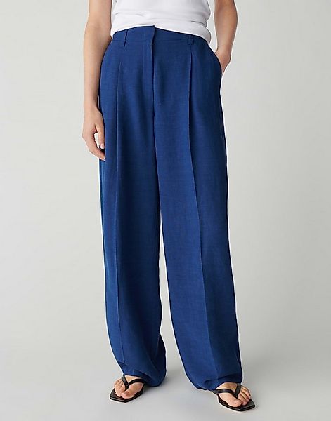 OPUS PANTS Bundfaltenhose Moira bloom Mid Rise mit Leinenstruktur Fließende günstig online kaufen