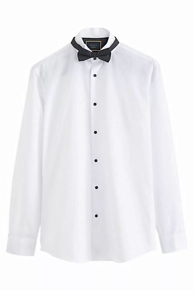 Next Langarmhemd Slim-Fit-Hemd mit Fliege und Doppelmanschetten (2-tlg) günstig online kaufen