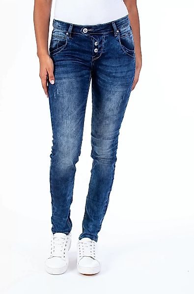 Blue Monkey Jeans Manie 3581 Skinny Fit mid blue günstig online kaufen