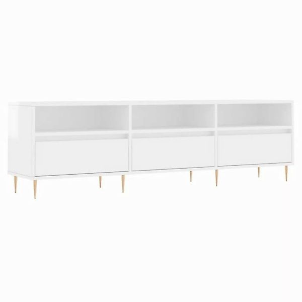 vidaXL TV-Schrank TV-Schrank Hochglanz-Weiß 150x30x44,5 cm Spanplatte günstig online kaufen