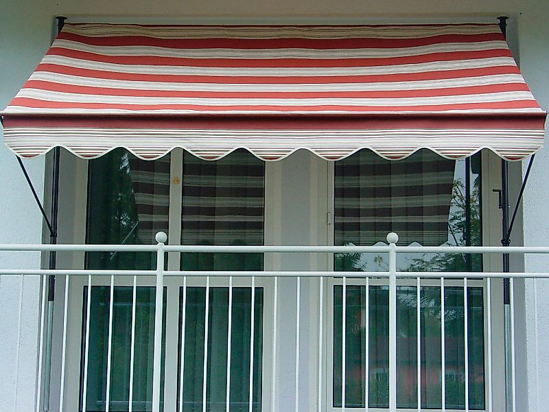 Angerer Freizeitmöbel Klemmmarkise rot/beige, Ausfall: 150 cm, versch. Brei günstig online kaufen