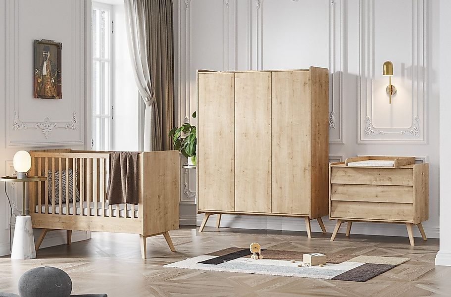 QMM TraumMöbel Babyzimmer-Komplettset Babyzimmer komplett Vienna günstig online kaufen