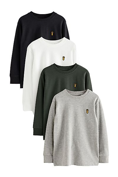 Next Langarmshirt 4 x Langarmshirts mit günstig online kaufen
