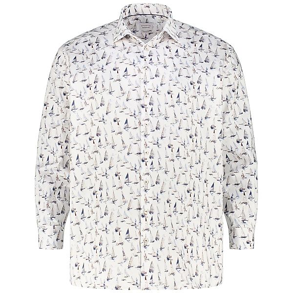 ETERNA Businesshemd mit Allover-Muster, bügelfrei Farbe blau Größe: 46 günstig online kaufen