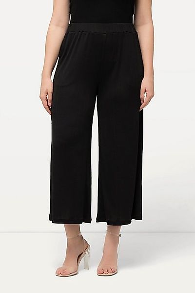 Ulla Popken Funktionshose Culotte Struktur wadenlang gerades Bein günstig online kaufen