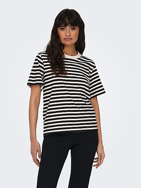 ONLY T-Shirt Gestreiftes mit Rundhalsausschnitt aus günstig online kaufen