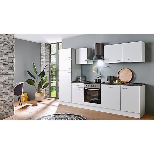 Menke Küchenzeile White Classic 280 cm Weiß günstig online kaufen