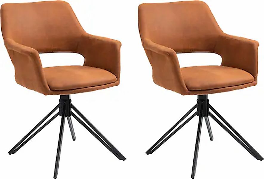 byLIVING Esszimmerstuhl »Estelle«, (Set), 2 St., Samtstoff, 360 Grad drehba günstig online kaufen