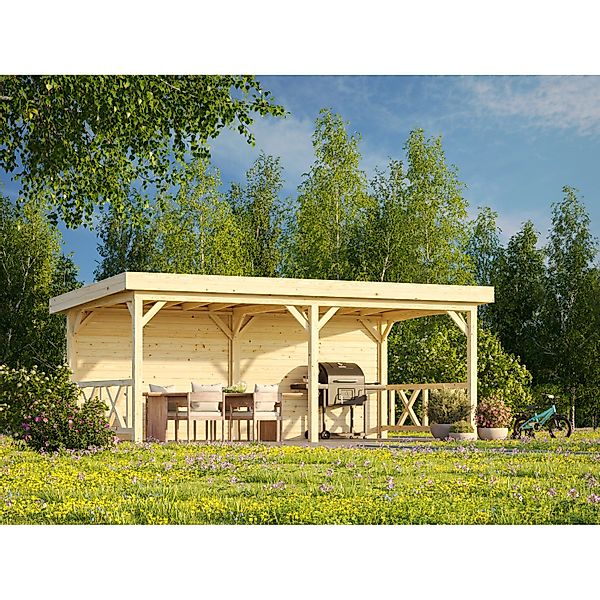 Palmako Pavillon Lenna Set 308 588 x 300 cm Lackiert Weiß FSC® günstig online kaufen