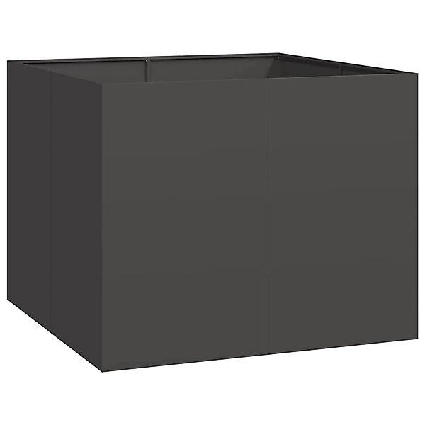 vidaXL Pflanzkübel Schwarz 100x100x80 cm Stahl 860822 günstig online kaufen