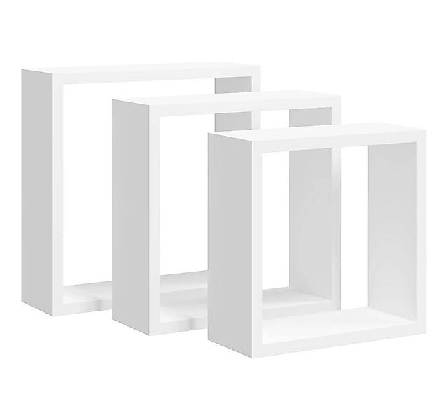 furnicato Regalwürfel 3er Set Würfelregale 30x10x30 cm in Weiß günstig online kaufen