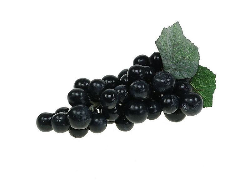 Kunstpflanze Deko-Weintrauben Schwarz Kunstfrüchte 18cm Dekoration, Viana, günstig online kaufen