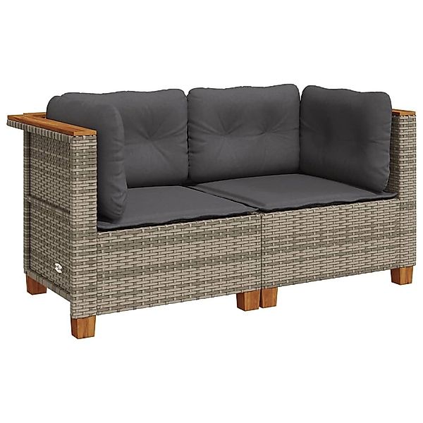 vidaXL Loungesofa Garten-Ecksofas mit Kissen 2 günstig online kaufen
