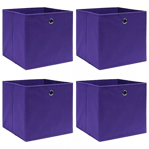 Aufbewahrungsboxen 4 Stk. Lila 32×32×32 Cm Stoff günstig online kaufen