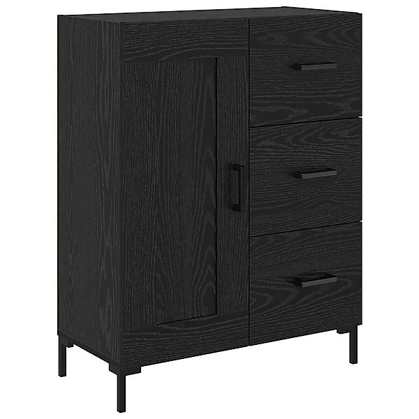 vidaXL Sideboard Schwarz Eichen-Optik 69,5 x 34 x 90 cm Holzwerkstoff 88162 günstig online kaufen