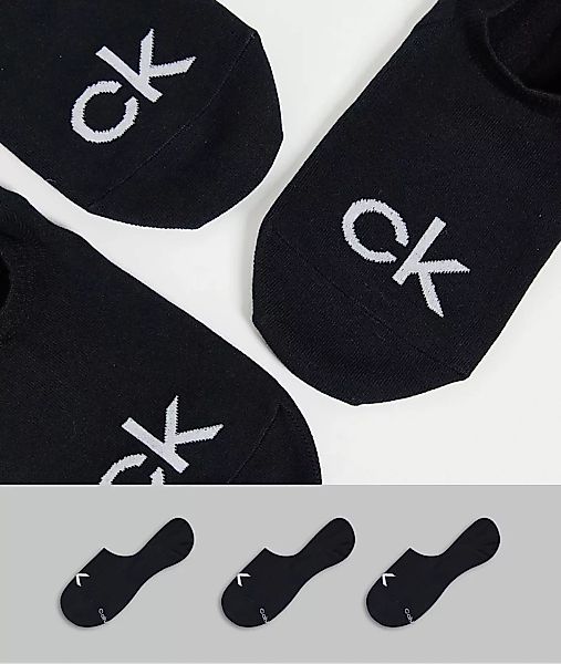 Calvin Klein – Albert – Sneaker-Socken in Schwarz im 3er-Pack günstig online kaufen