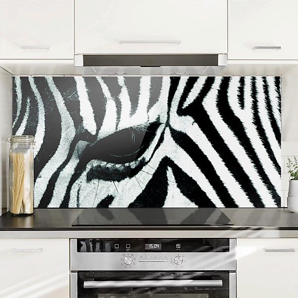Glas Spritzschutz Tiere - Querformat 2:1 Zebra Crossing No.4 günstig online kaufen