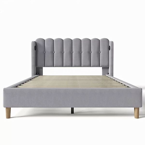 Rutaqian Bett Polsterbett Doppelbett 180x200cm Jugendbett, mit Latten und K günstig online kaufen