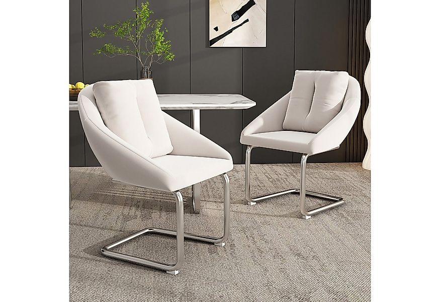 Flieks Freischwinger (Set, 2 St), 2er Set Esszimmerstühle mit Rückenkissen günstig online kaufen