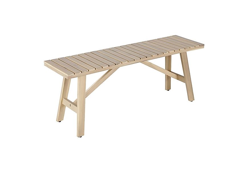 riess-ambiente Gartenbank BALI 110cm natur hell – wetterfest, Massivholz, O günstig online kaufen