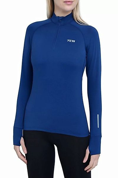 TCA Langarmshirt TCA Damen Winter Laufshirt mit Brustreißverschluss - Blau, günstig online kaufen