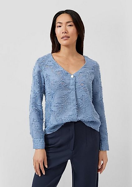 s.Oliver Langarmbluse Bluse Bluse mit 3D-Effekt und Falte im Vorderteil günstig online kaufen