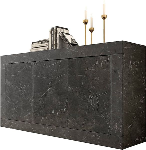 INOSIGN Sideboard Basic Breite 160 cm, Kommode 3 Türen, Anrichte, Metallgri günstig online kaufen