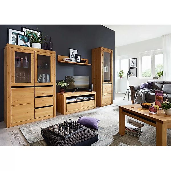 Massivholz Wohnzimmer Komplett Set mit Couchtisch 70x70 cm WILSON-69 in Kie günstig online kaufen