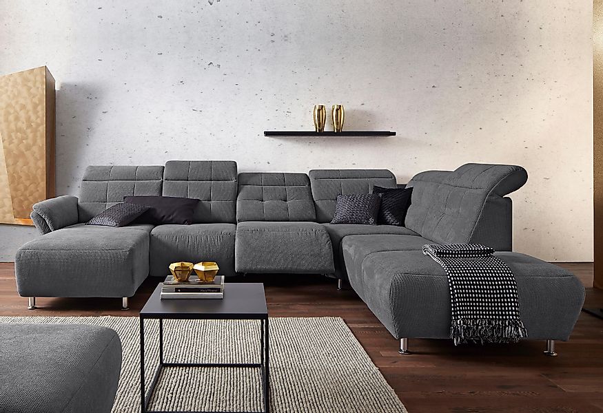 Places of Style Wohnlandschaft »Manhattan U-Form«, 2 Sitze mit elektrischer günstig online kaufen