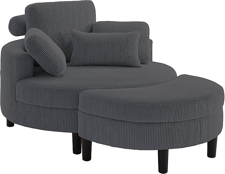 ATLANTIC home collection Loveseat »Ravi«, XXL- Sessel, inklusive Stauraumho günstig online kaufen