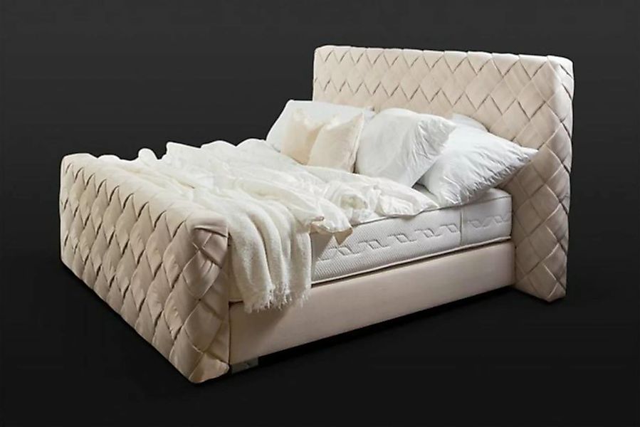JVmoebel Bett Beiges Doppelbett Moderne Schlafzimmer Möbel Stilvolles Geweb günstig online kaufen
