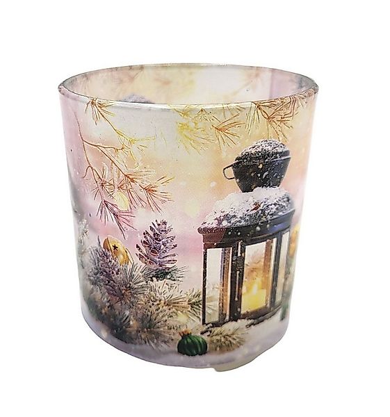 BURI Tafelkerze Duftglas 65x75mm Kerze Weihnachtsduft Laterne Weihnachtsmot günstig online kaufen