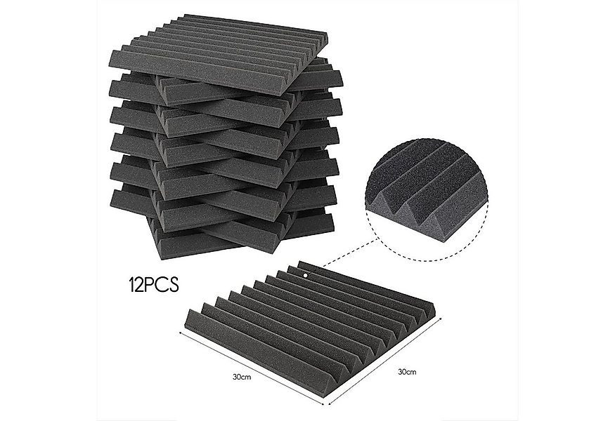 sunnypillow Akustikplatte 12er Set Akustikschaumstoff Schalldämmmatten zur günstig online kaufen