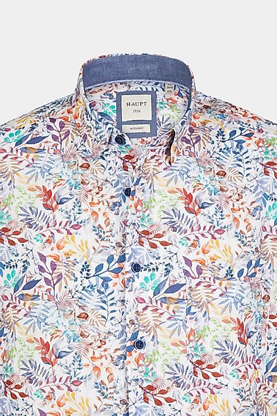 Haupt Kurzarmhemd Haupt Baumwoll-Leinen Modern Fit günstig online kaufen