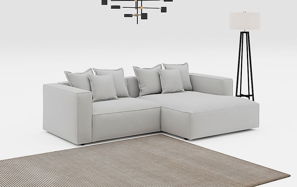 INOSIGN Ecksofa "Cowboy L-Form" mit 6 Kissen, kubisches Sofa günstig online kaufen