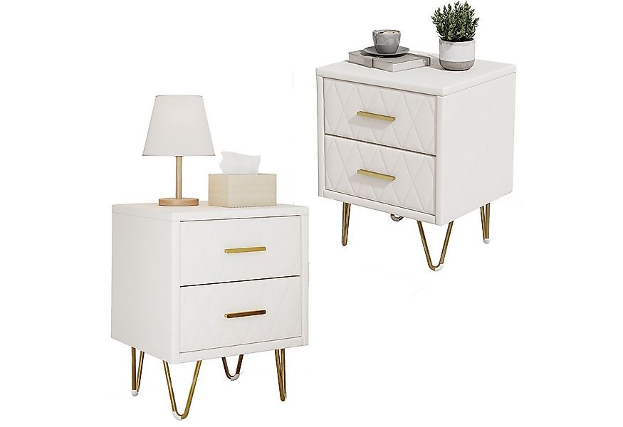 SEEZSSA Nachttisch 2er Set Nachtschrank mit 2 Schubladen (2-St., Sofatisch günstig online kaufen