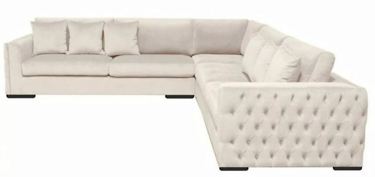 JVmoebel Ecksofa Ecksofa Beige Wohnzimmer Couch Eckgarnitur Polster, Made i günstig online kaufen