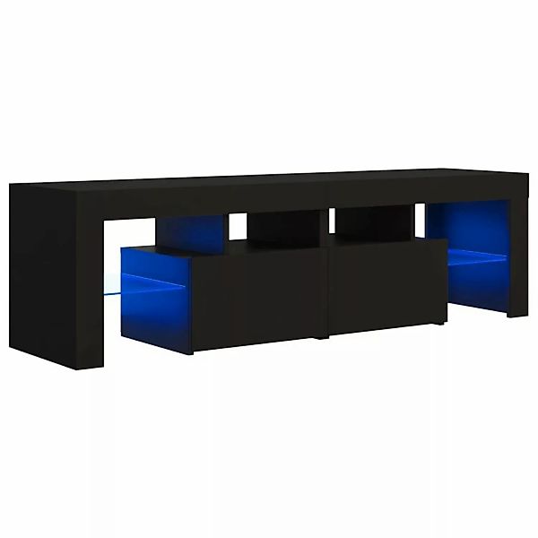 Tv-schrank Mit Led-leuchten Schwarz 140x35x40 Cm günstig online kaufen