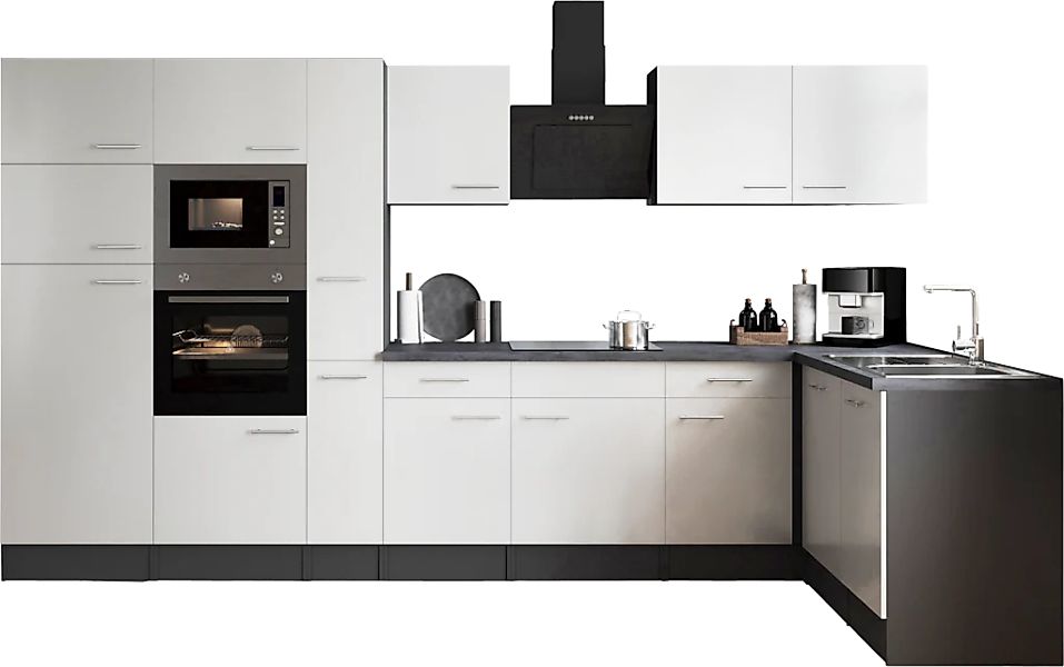 RESPEKTA Winkelküche "Oliver" Breite 370 cm, 90 cm Arbeitshöhe, in exklusiv günstig online kaufen