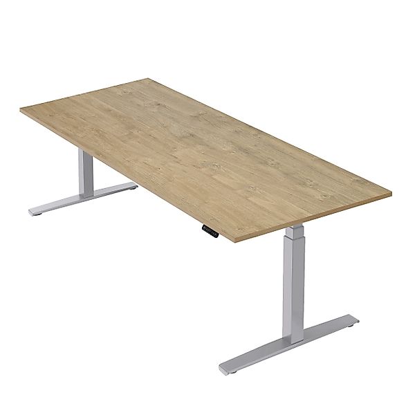 boho office® Schreibtisch Basic Line, Silber günstig online kaufen