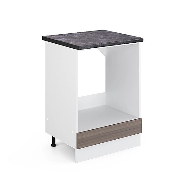 Vicco Herdumbauschrank R-Line Herdschrank Grau/Weiß 60 cm AP Anthrazit günstig online kaufen