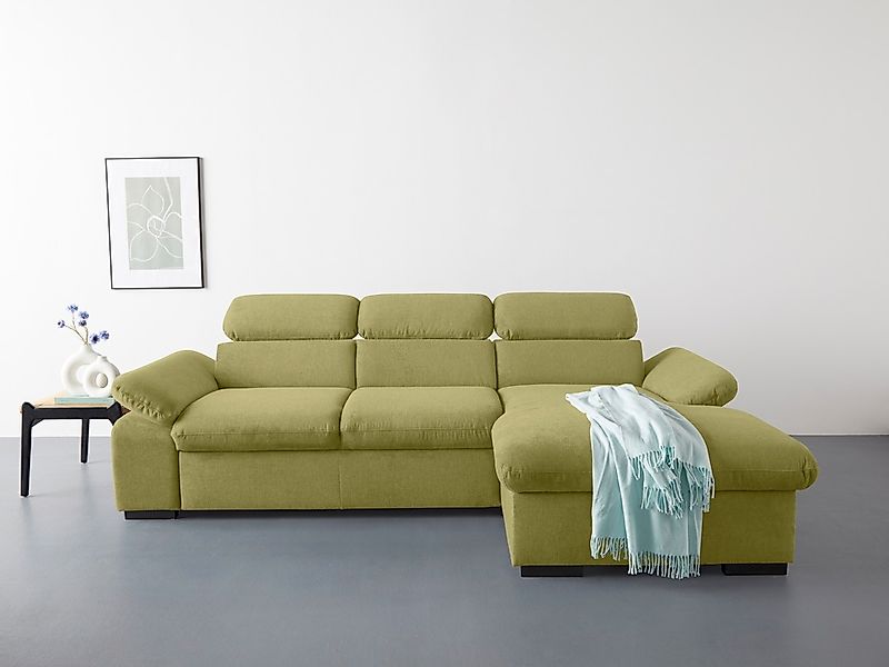 COTTA Ecksofa "Lola L-Form mit Kopfteilfunktion & Hocker", (Set, mit Hocker günstig online kaufen