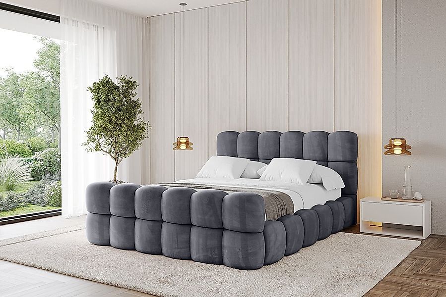 ALTDECOR Polsterbett LEYA-Z (Polsterbett mit Bettkasten und Lattenrost, Box günstig online kaufen