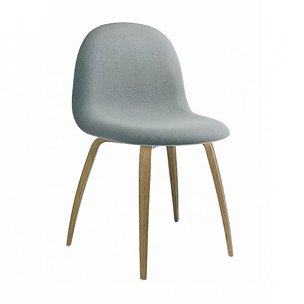 Gubi - 3D Dining Chair gepolstert Gestell Holz - hellgrau/Stoff Kvadrat Ton günstig online kaufen